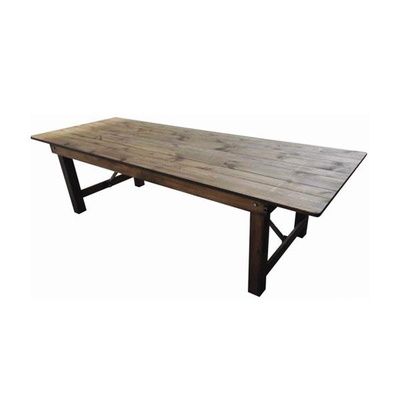 Table rectangle en bois, location Jani Event, 213cm sur 102 cm.